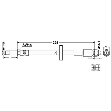 Ate BRAKE HOSE 330454